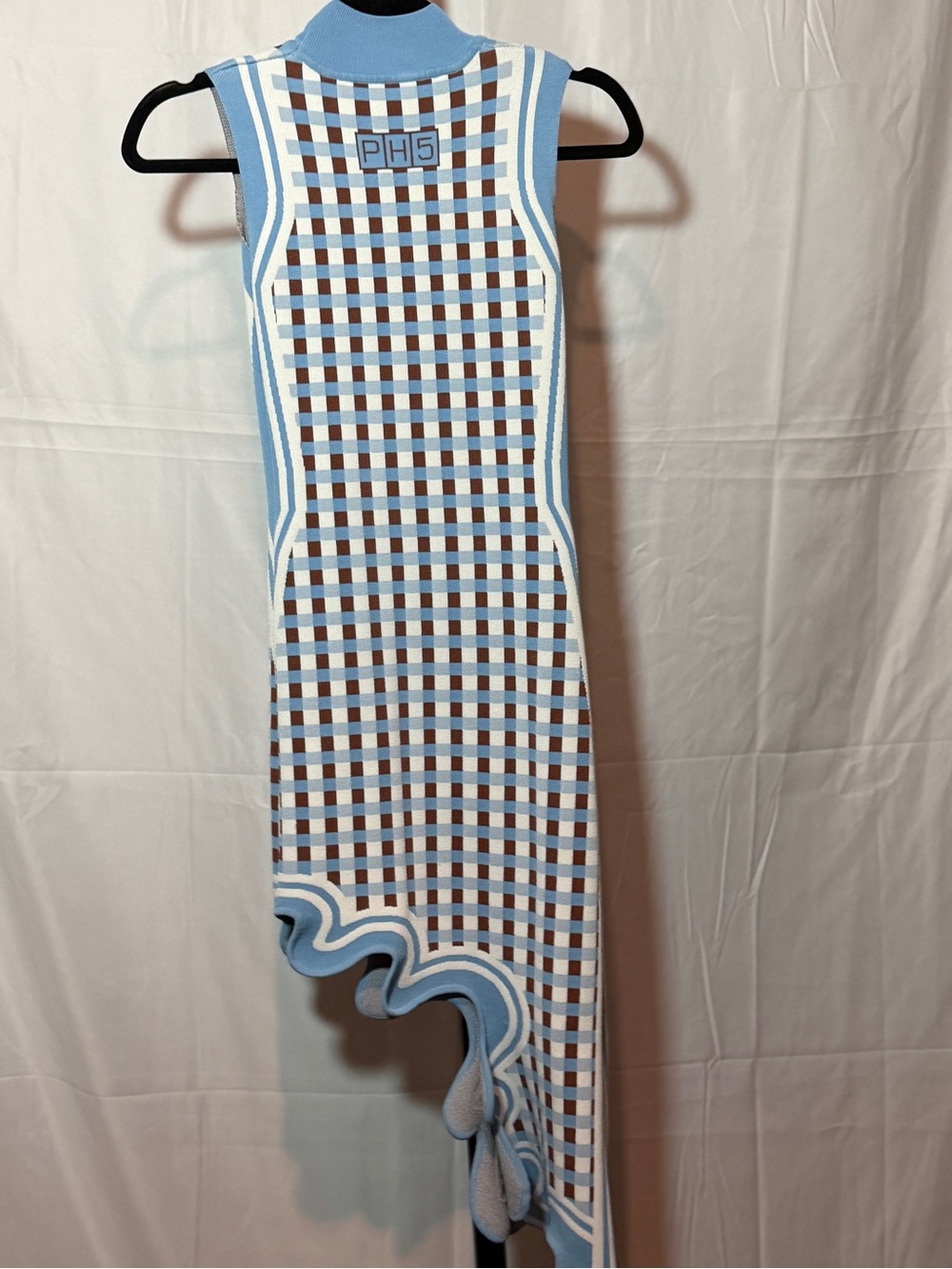 PH5 Lydia Wavy Asymmetric Dress Blue Multicolor - S